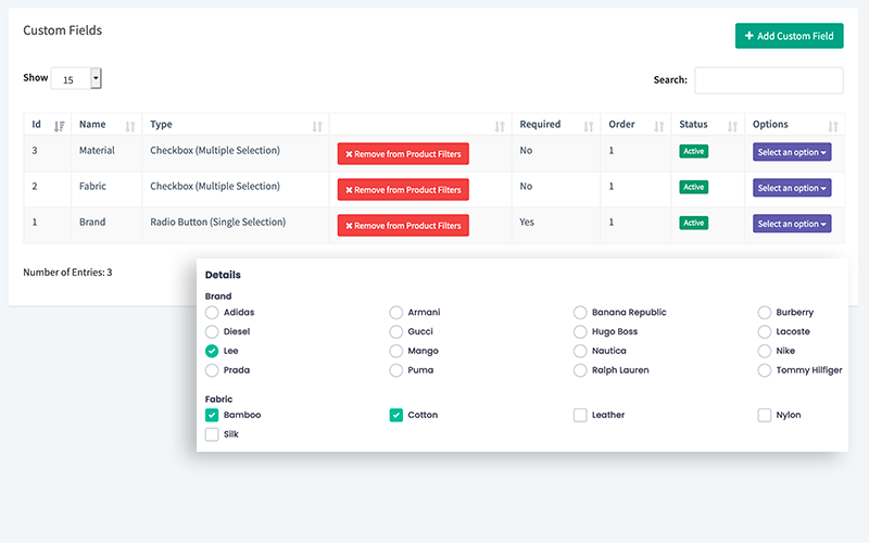 Custom Fields System